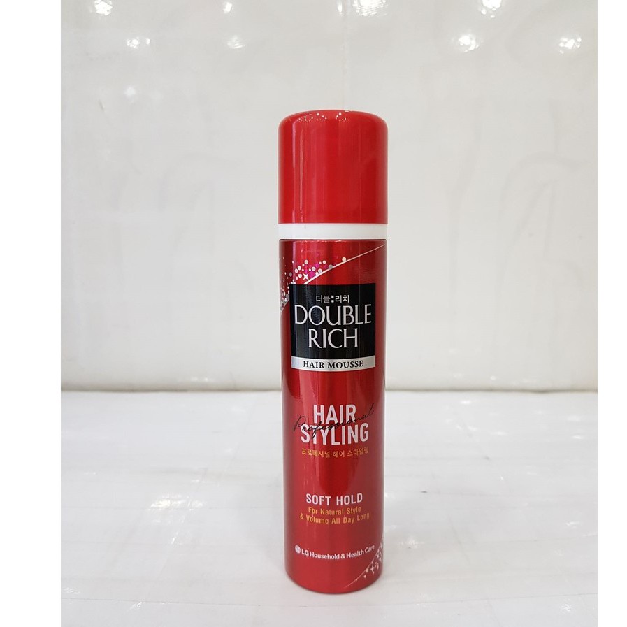 Mousse Tạo Kiểu Và Giữ Nếp Tự Nhiên Double Rich Soft 150ml