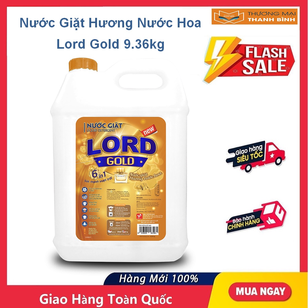 NƯỚC GIẶT LORD GOLD HƯƠNG NƯỚC HOA  9.36kg