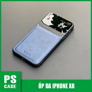 Ốp lưng da kính cao cấp dành cho iPhone XR - Màu xanh - PS Case Phân Phối
