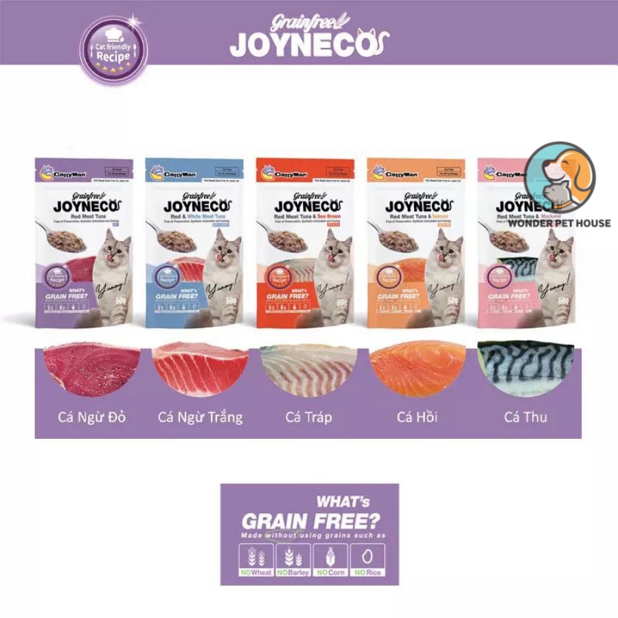 Pate Nhật Bản Joyneco cá ngừ topping đủ vị 60g cho mèo dành cho mèo kén ăn thơm ngon bổ dưỡng