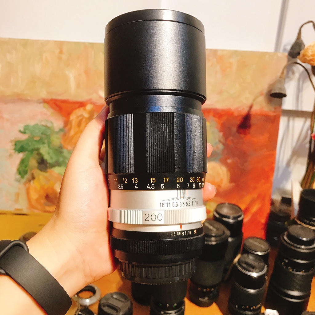 Ống kính MF Konica Hexanon AR 200mm F3.5