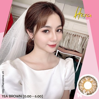 Lens Mắt Màu Nâu Tự Nhiên TEA BROWN - Kính Áp Tròng Hàn Quốc-0 Độ & Có Độ