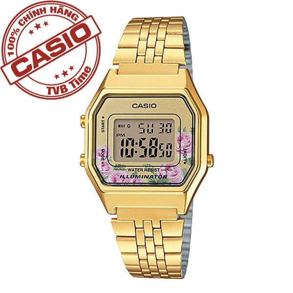 Đồng hồ nữ dây thép không gỉ Casio Standard Anh Khuê LA680WGA-4CDF