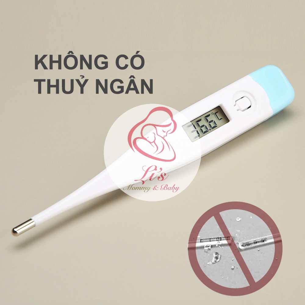 Nhiệt kế điện tử đo nhiệt độ cho bé không thuỷ ngân an toàn cho bé lismommybaby NKDT0135