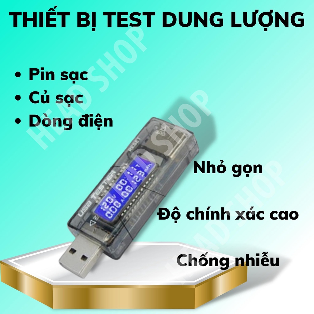 Thiết bị test pin sạc, củ sạc, đo dòng điện, check dung lượng pin KWS-V21 HEAD SHOP