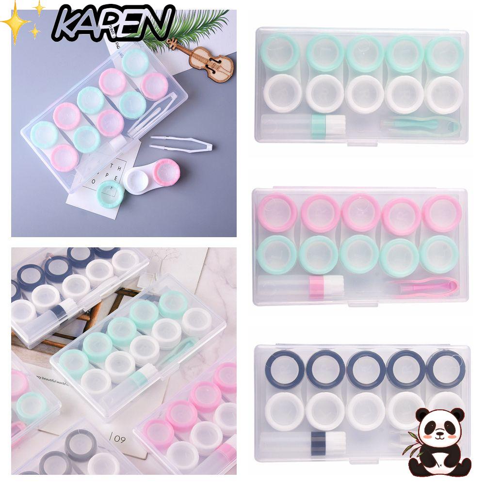 Set 1/ 5 hộp đựng kính áp tròng du lịch nhiều màu lựa chọn dễ mang theo