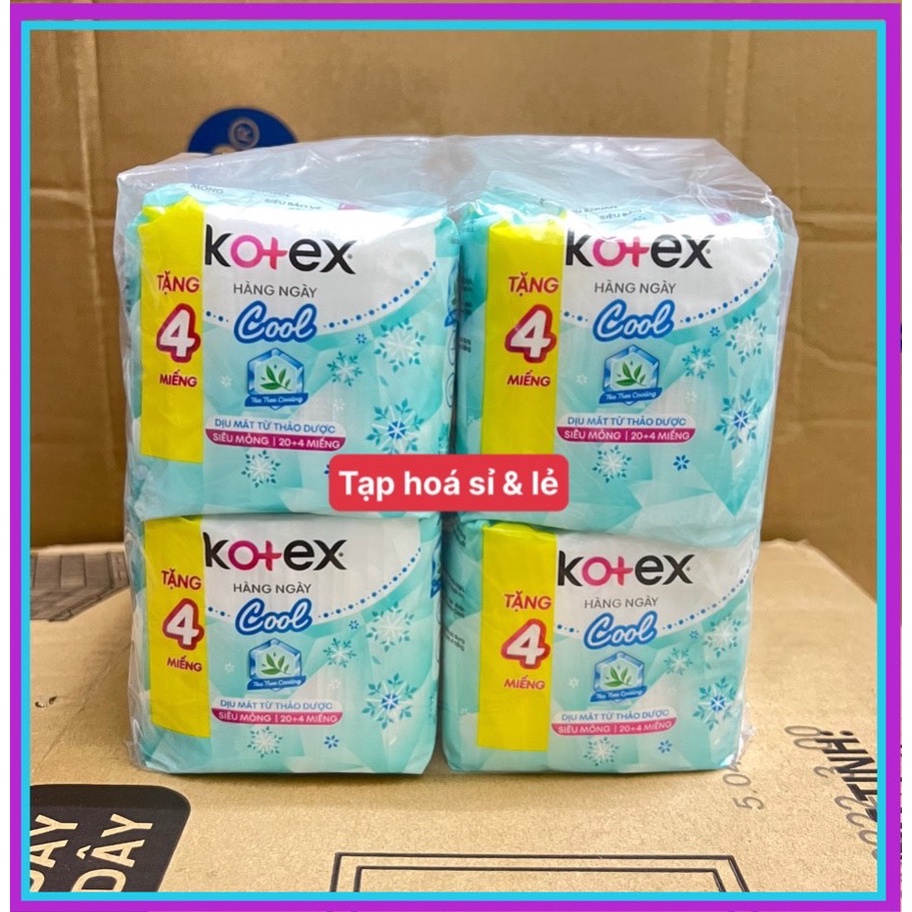 8 gói hàng ngày kotex thảo dược cool gói 20 miếng