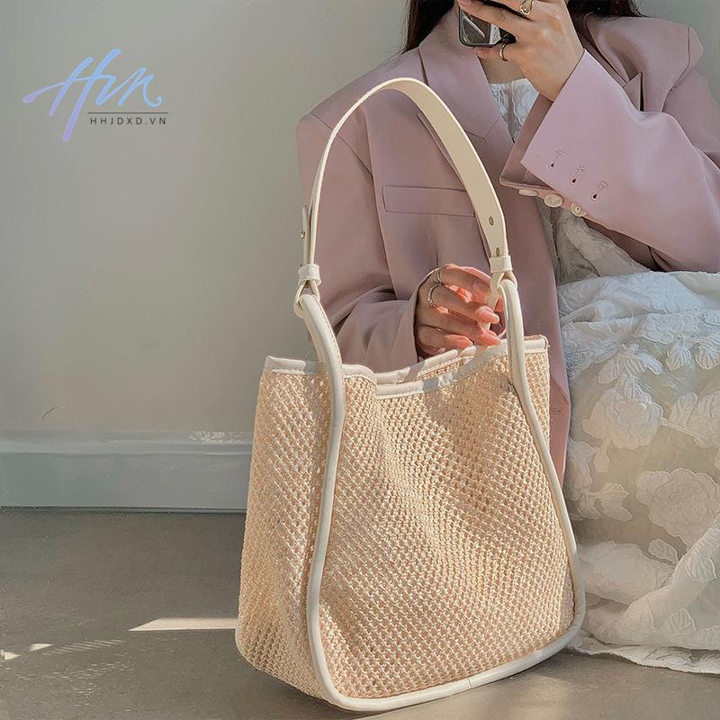 Túi Xách Đan Sợi Mây Phong Cách Retro Thời Trang Cho Nữ
