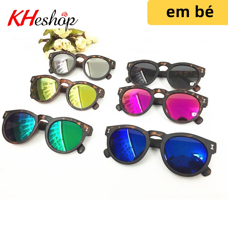 Kính râm gọng da báo cho bé chống tia cực tím, Kính thời trang cho bé 2-9 tuổi giá rẻ chất lượng cao mã Y1340