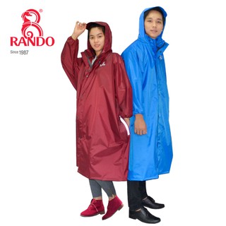 Áo Mưa 1 Người Có Dây Kéo Có Phản Quang RANDO Cao Cấp Chính Hãng Bít Sườn Vải Dù Không Thấm Nước Thời Trang BISURDAYKEO