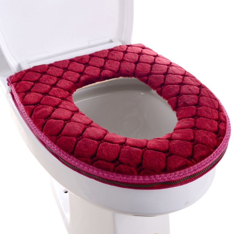 Vỏ Bọc Bệ Ngồi Toilet Giữ Ấm Có Khóa Kéo Tiện Lợi