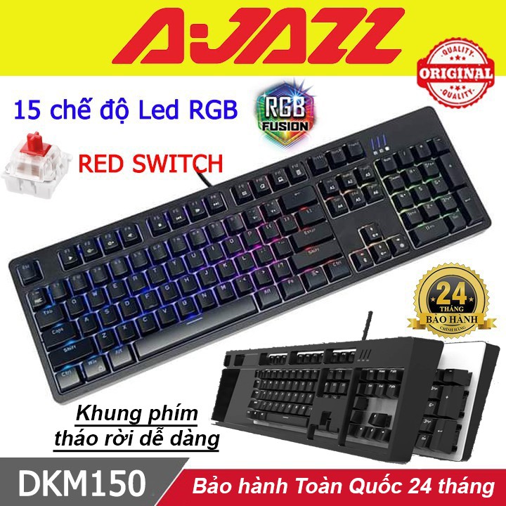 Bàn phím cơ AJAZZ DKM150 - Phím cơ AJAZZ DKM150 Red Switch Led RGB