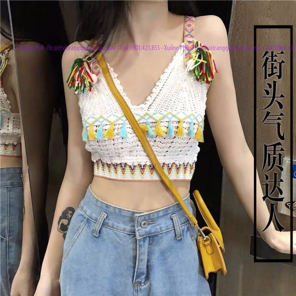 (Hàng Nhập) Áo len móc đi biển, Áo crochet #LL1369