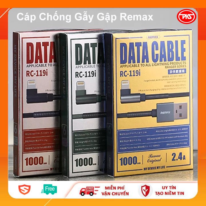 Cáp Sạc remax rc-119 vừa sạc vừa chơi game | 2 đầu bọc lò xo | dây quấn vải chống đứt