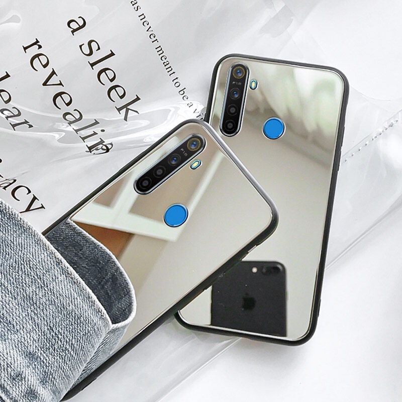 Ốp Điện Thoại Có Gương Trang Điểm Cho Realme 8 C1 C2 C3 C12 C15 C25 C25S V15