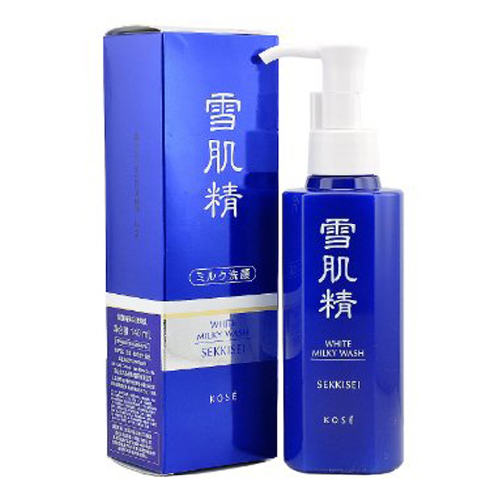 Sữa rửa mặt Kose Sekkisei White Milky Wash 140ml dưỡng ẩm trắng da và white washing foam 130g