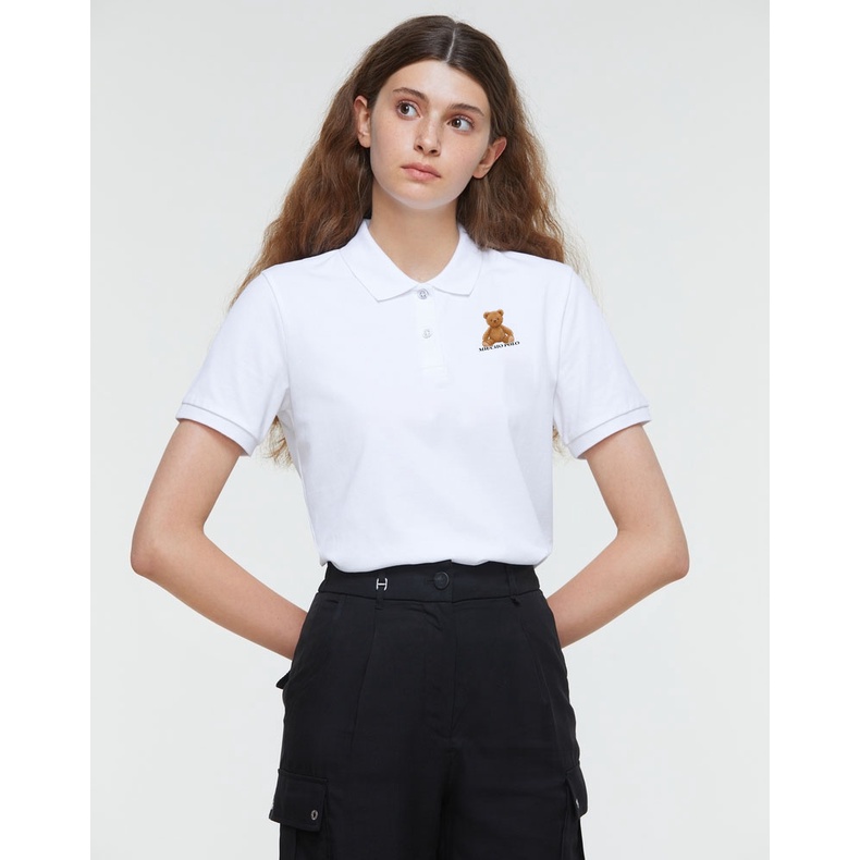 Áo polo nữ chất liệu vải cá sấu form regular PR006 Miucho in graphic