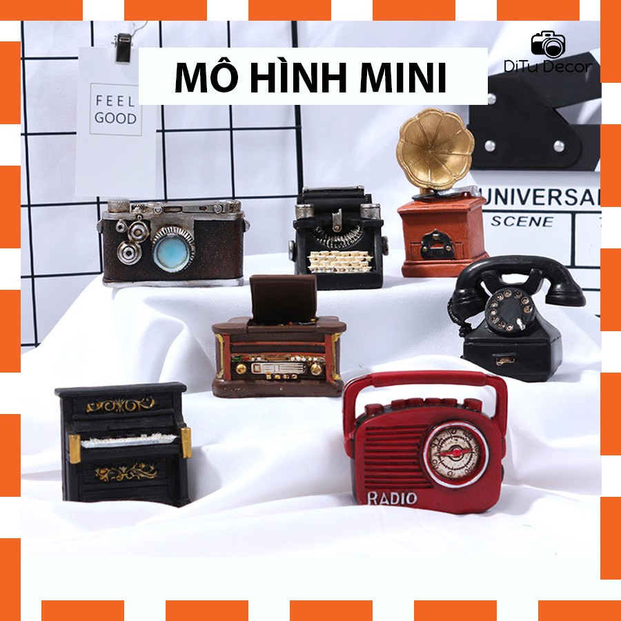 Mô hình đàn piano, loa phụ kiện chụp ảnh - đàn mini, loa mini chụp hình, trang trí - Ditu Decor