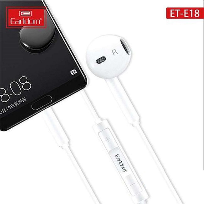 Tai nghe có dây nhét tai Jack 3.5mm E18 Earldom Âm hay không độ trễ