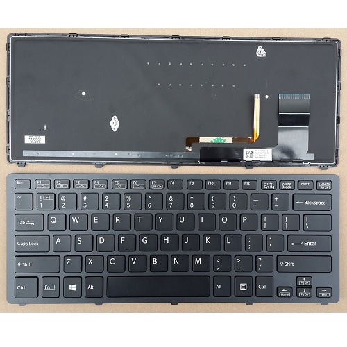 Bàn Phím SONY SVF14N / Cáp Góc / Có Khung/ Có Đèn / Đen/ Renew