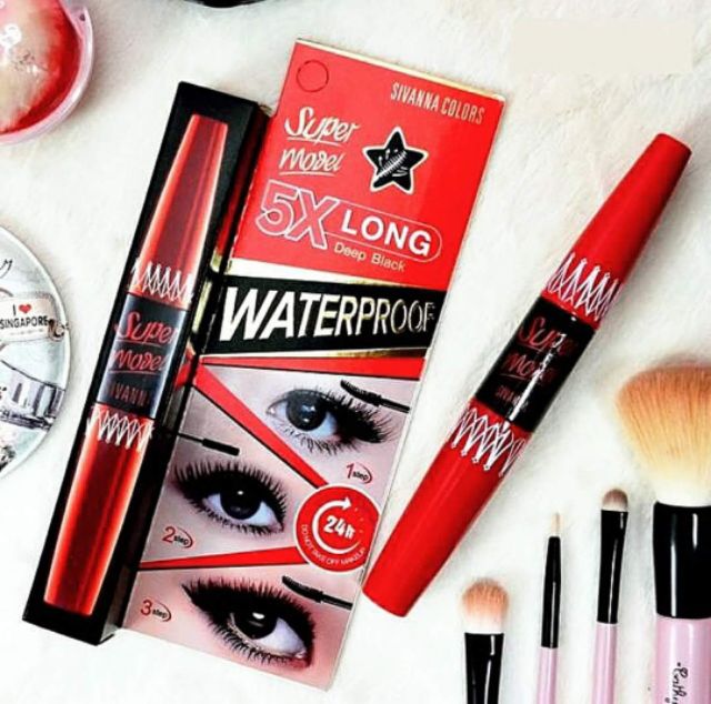 Mascara 2 đầu nối mi Sivanna Super Model 5X Long