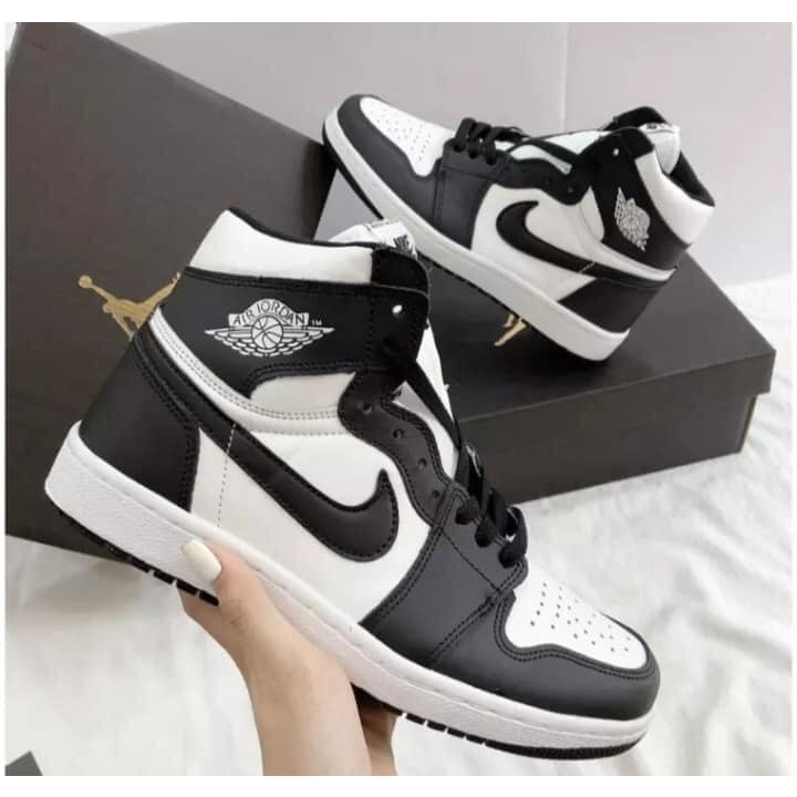 Giày thể thao nam nữ jordan đen trắng cổ cao siêu đẹp fuill boxbill jd cổ cao