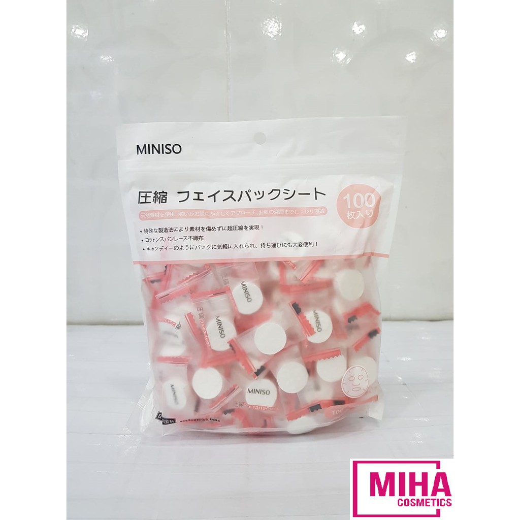 Mặt Nạ Giấy Nén Miniso 100 Viên