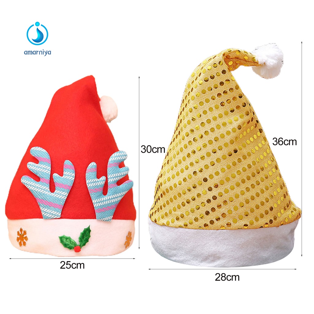 Amar Mũ Giáng Sinh Mềm Mại Màu Đỏ ElK