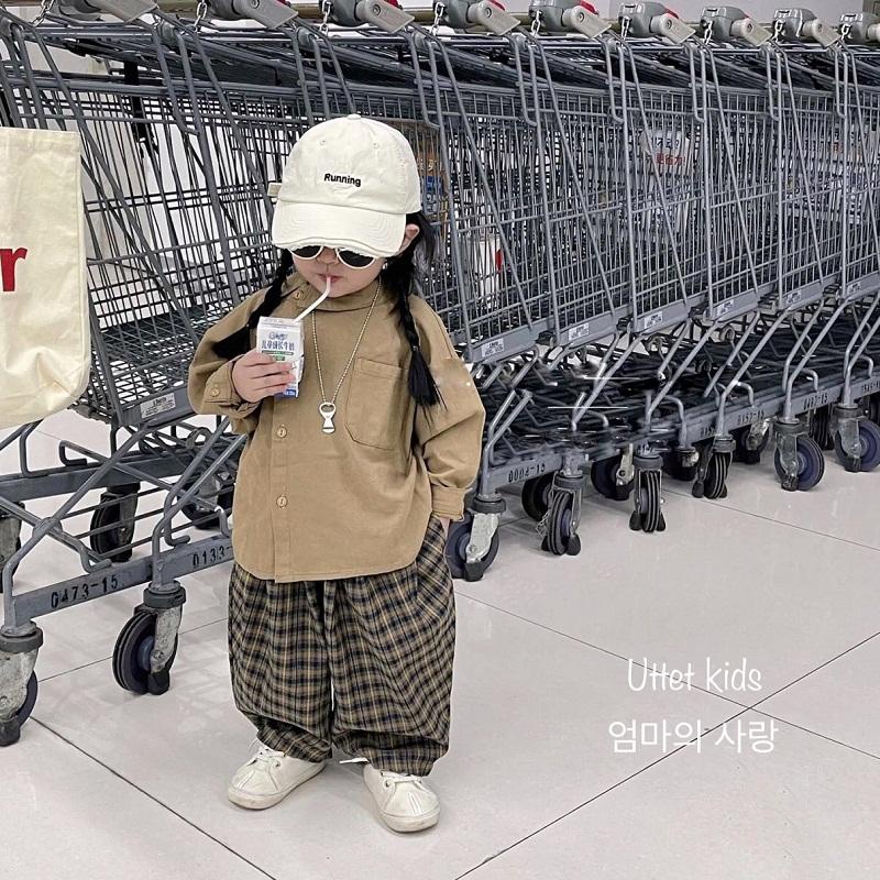 ÁO SƠ MI LỆCH CỔ PHONG CÁCH HÀN QUỐC 996 DÀNH CHO BÉ GÁI VÀ BÉ TRAI