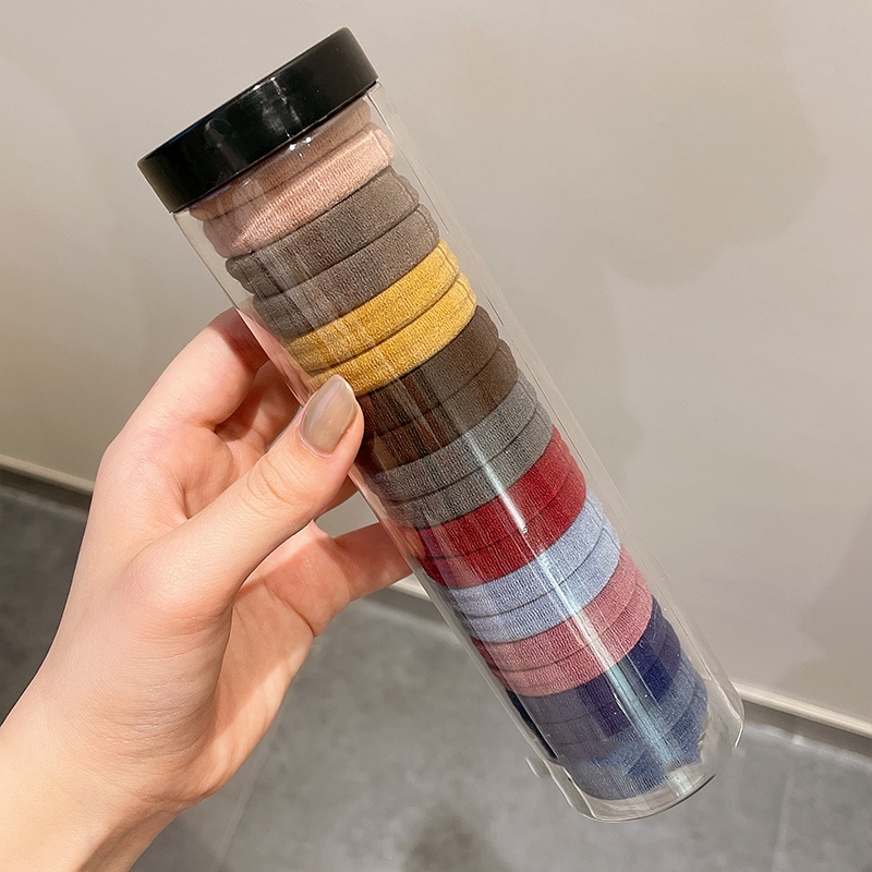 Set 20 Dây Thun Cột Tóc Co Giãn Phong Cách Hàn Quốc