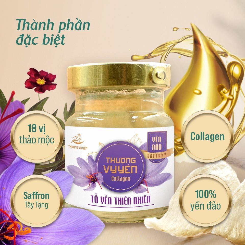 Yến chưng sẵn Cici Thượng Đỉnh Yến - Thượng Vy Yến Saffron Collagen