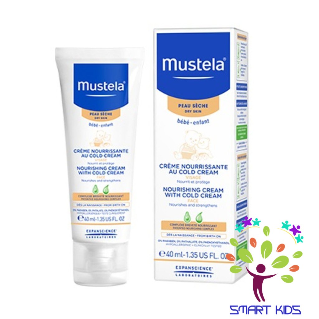 Kem Dưỡng Mặt Da Khô Mustela Nourishing Cream With Cold Cream 40ml Mẫu mới