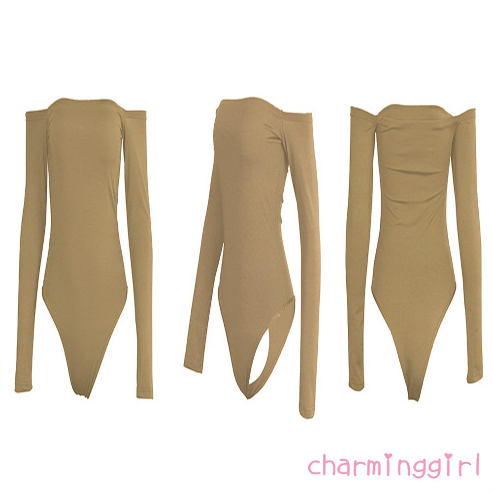 Jumpsuit Dài Tay Màu Trơn Thời Trang Dành Cho Nữ