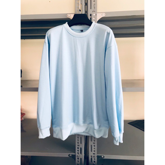 [HÀNG CHUẨN ĐẸP]Áo sweater xanh biển unisex - áo sweaters xanh nhạt chất nỉ đẹp cực - sweatshirt blue | BigBuy360 - bigbuy360.vn