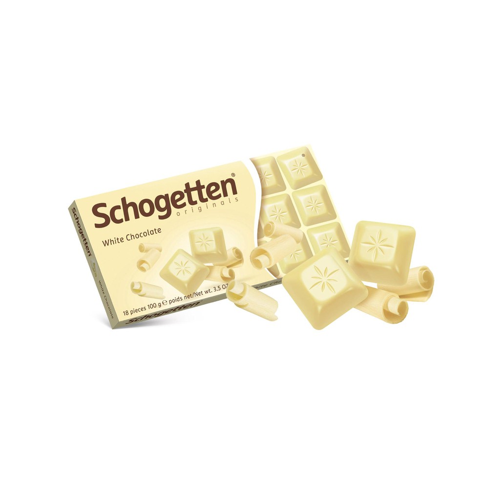 Sôcôla SCHOGETTEN - Vị Trắng White Chocolate - thanh 100g gồm 18 viên rời