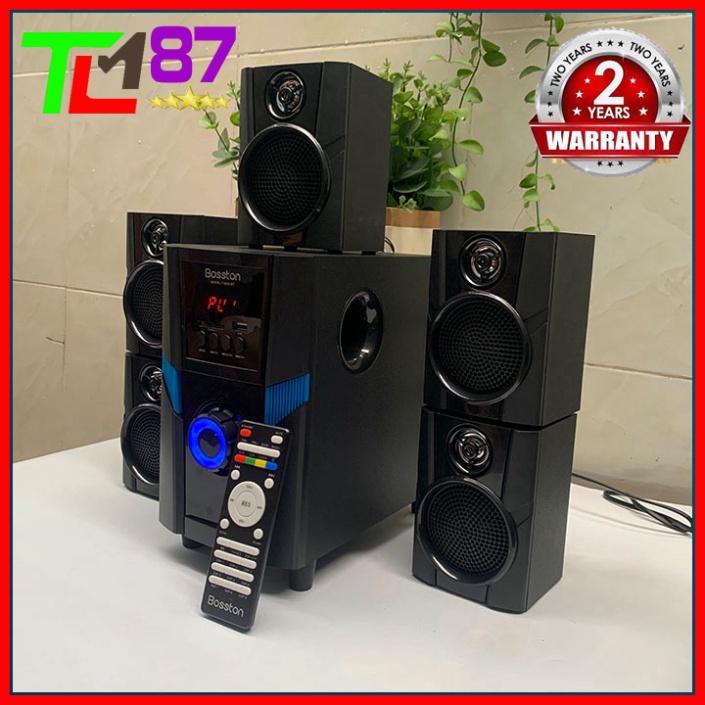 Loa Máy Vi Tính PC Laptop Chính Hãng Bluetooth LED Để Bàn Cao Cấp 5.1 BOSSTON T3800 - Loa Nghe Nhạc Điện thoại Blutooth