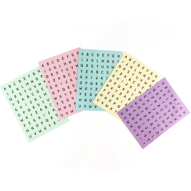 Sticker alphabet/chữ số nhiều màu xinh xắn