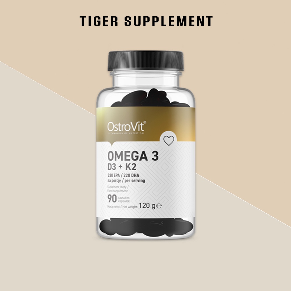 Omega 3 D3 K2 Ostrovit 90viên - Tăng sức đề kháng và hệ miễn dịch xương khớp