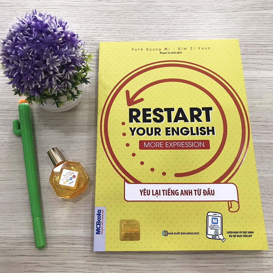 Sách - Restart your English - More Expression - Yêu Lại Tiếng Anh Từ đầu (Bìa Vàng)