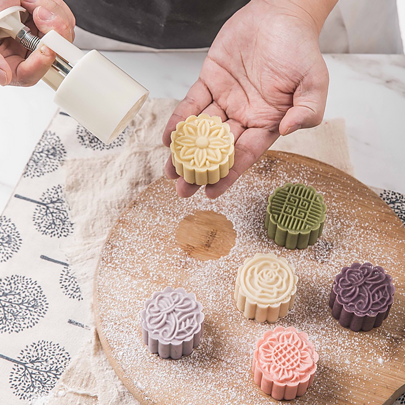 Khuôn bánh trung thu khuôn làm bánh trung thu lò xo 50g 75g 100g 125g hiện đại