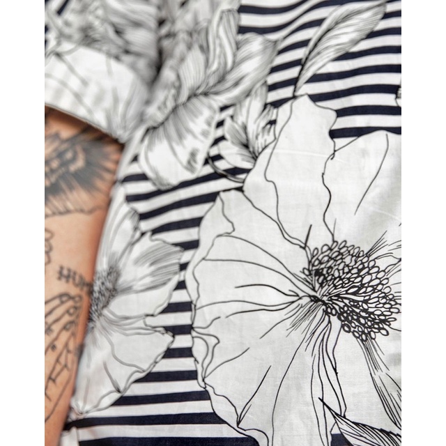 FLORAL STRIPE SHIRT