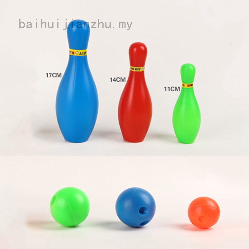 Bộ Đồ Chơi Bowling 10 Pin Skitletle 2 Bóng Cho Bé