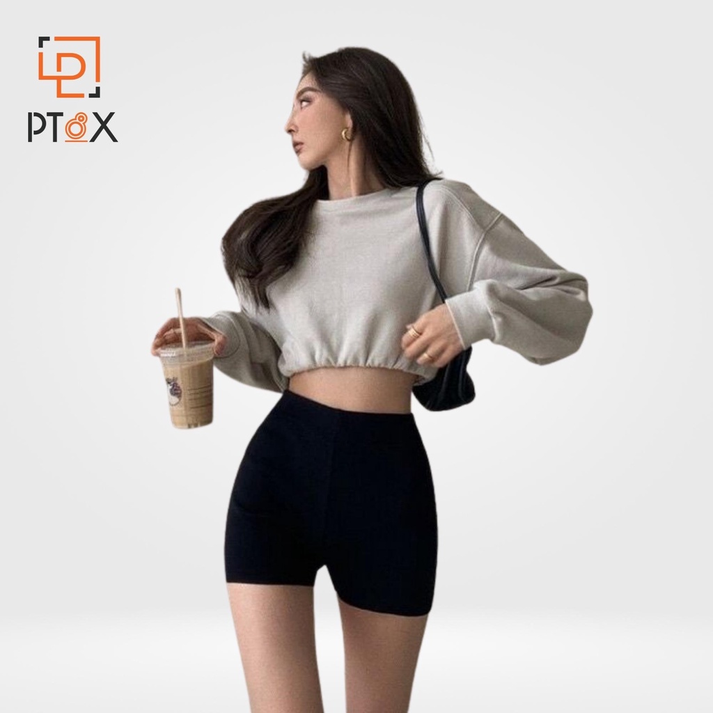 Quần Black Funoff Short Biker Short Dáng Ngắn Nữ Nâng Mông Mùa Hè Năng Động, quần tập gym