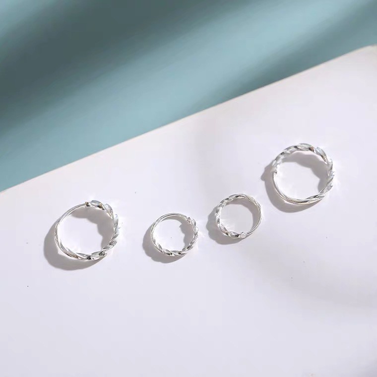 Khuyên tai nữ bạc ta nguyên chất, xinh xắn, cam kết bông tai bạc thật sáng đẹp không xỉn màu - Mã TSJB11