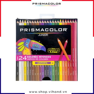 Bộ bút chì màu phổ thông cho người mới Prismacolor Junior Color Pencils 24 Màu – Hộp giấy