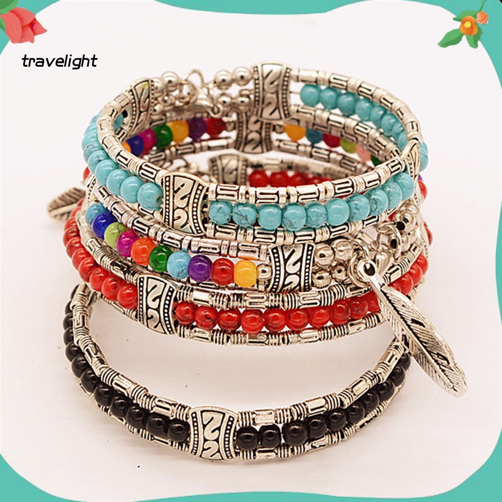 Vòng Tay Nhiều Lớp Phong Cách Bohemian Thời Trang Cho Nữ