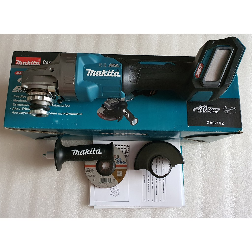 40V max - Thân Máy mài góc 100mm dùng pin Makita GA021G - 40V ( SẢN PHẨM CHƯA BAO GỒM PIN VÀ SẠC)