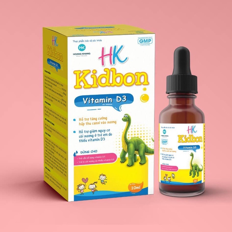 Vitamin D3 nhỏ giọt HK KIDBON- Tăng cường hấp thu Canxi, giảm nguy cơ còi xương