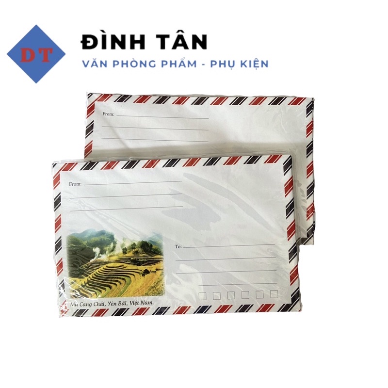 Bao Thư Sọc Có Keo Dán Sẵn ( Set 10 Cái) - Phong Bì Thư