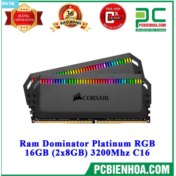 RAM CORSAIR DOMINATOR PLATINUM RGB 16GB (2X8GB) BUS 3200 C16